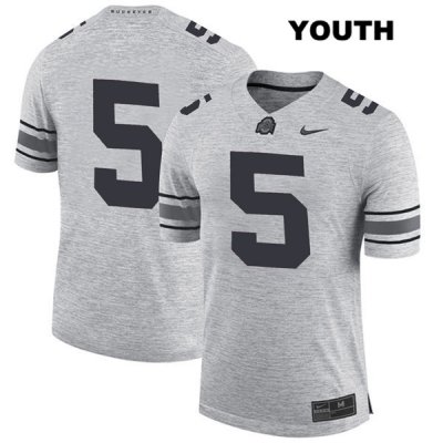 Youth NCAA Ohio State Buckeyes Baron Browning #5 College Stitched No Name Authentic Nike Gray Football Jersey DR20H48AY